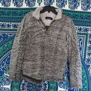 quarter zip sherpa pullover
